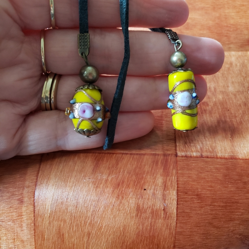 Yellow  Lampwork Bookmark - Picture 3 of 4